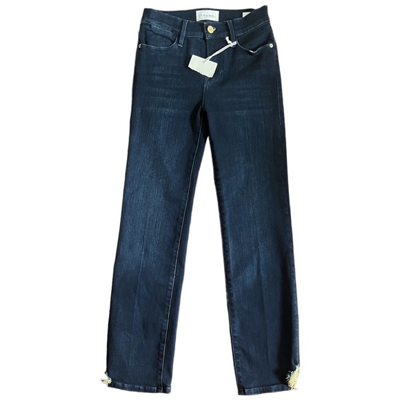 FRAME Le High Straight Leg Jeans in Porter Chew Women's 23 NWT - Picture 3 of 14